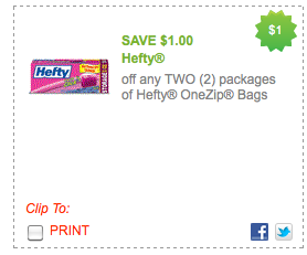 Hefty One Zip Coupon