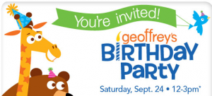 Toysrus Geoffrey's Birthday event