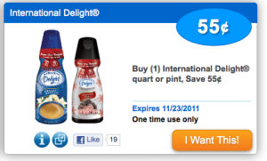 International Delight Creamer coupon