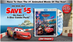 Disney Cars 2 coupon