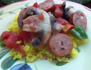 Saffron Rice & Chicken Sausage