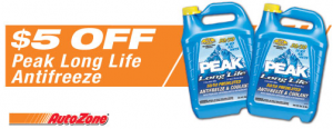 Peak antifreeze coupon